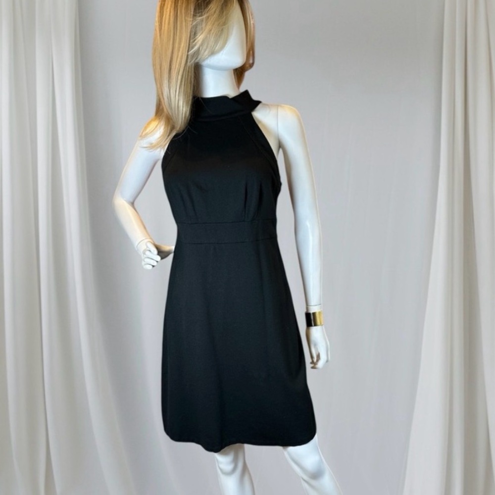 INC International Concepts Black Halter Sheath Dress